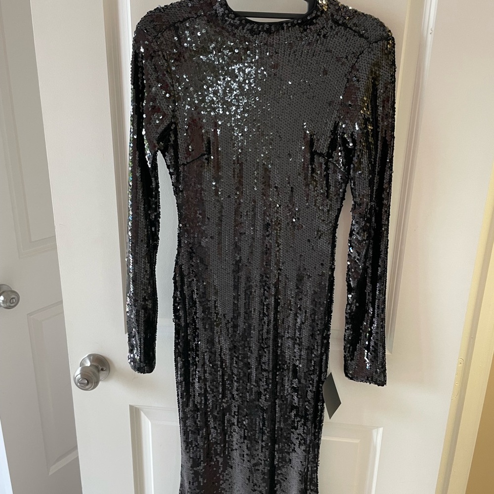 Long black sexy gown